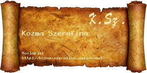 Kozma Szerafina névjegykártya